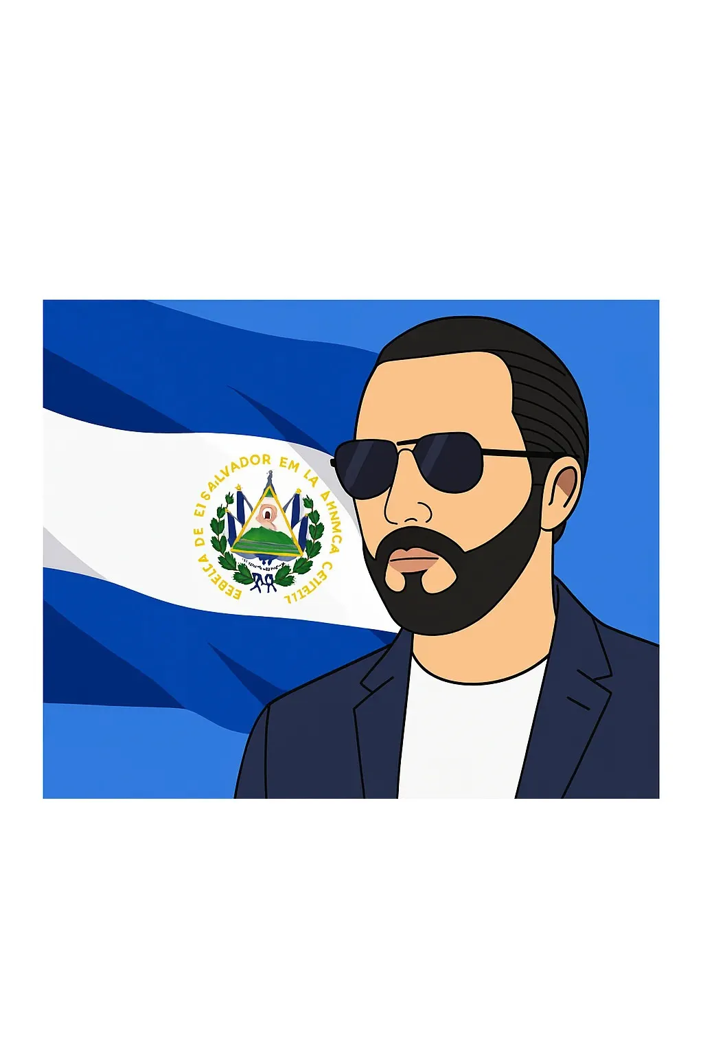 Retrato-de-Bukele-con-la-bandera