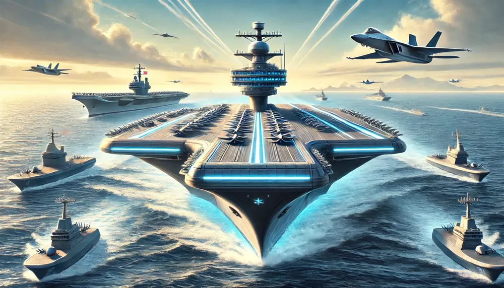 DALL·E-2024-11-12-09.05.20-An-illustration-of-a-Chinese-nuclear-powered-aircraft-carrier-advancing-through-the-ocean-with-a-futuristic-and-powerful-design.-The-carrier-features--1536x878