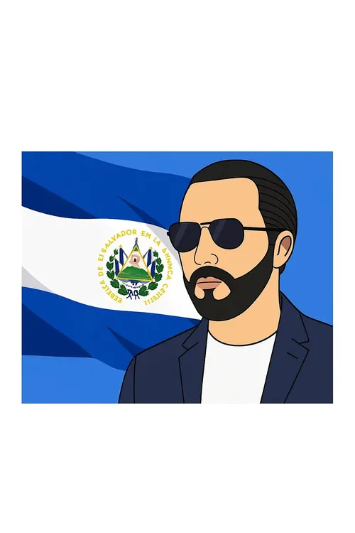 Retrato-de-Bukele-con-la-bandera
