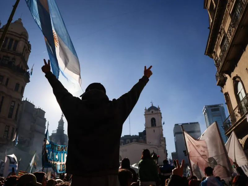 Cristina le habló a la Plaza de Mayo