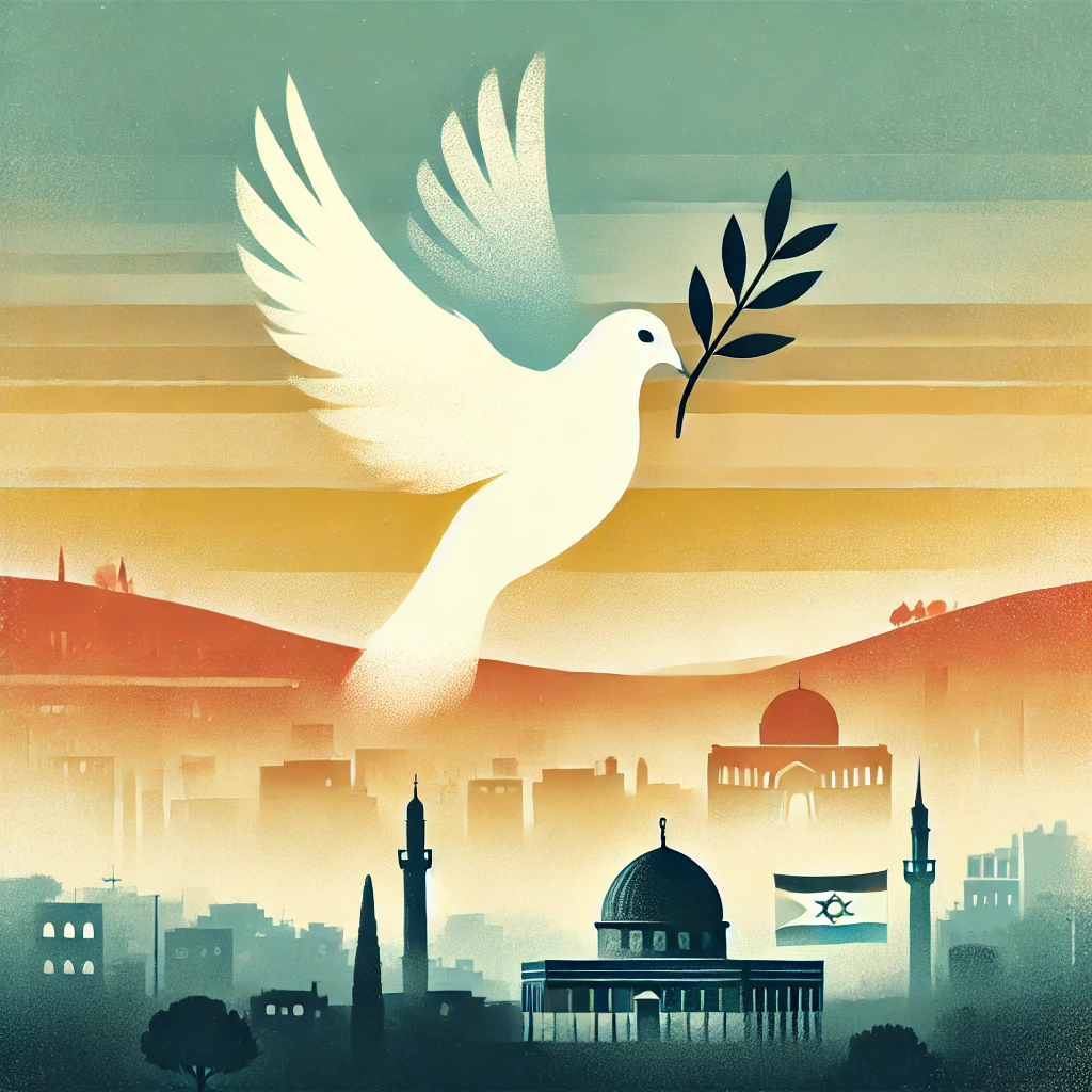 DALL·E-2024-10-26-12.28.11-A-peace-themed-image-depicting-a-call-for-calm-in-the-Middle-East.-The-image-features-a-dove-holding-an-olive-branch-in-its-beak-symbolizing-peace.-I