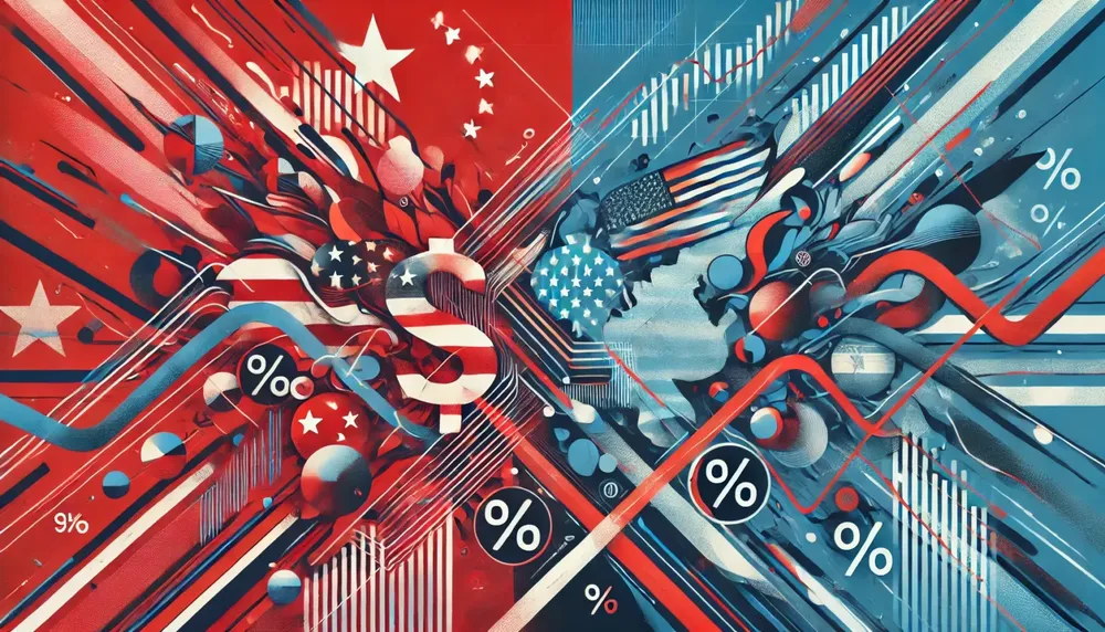DALL·E-2024-11-08-09.45.48-An-abstract-illustration-symbolizing-economic-and-geopolitical-tension-between-the-United-States-and-China.-The-image-features-abstract-shapes-in-red--1536x878